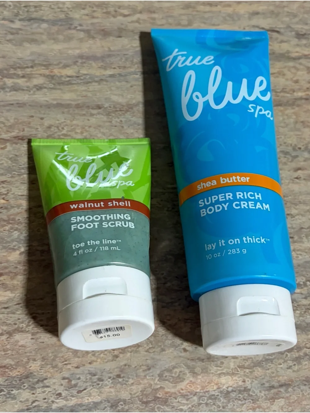 Bath & Body Works True Blue Spa Super Rich Body Cream & Smoothing Foot Scrub